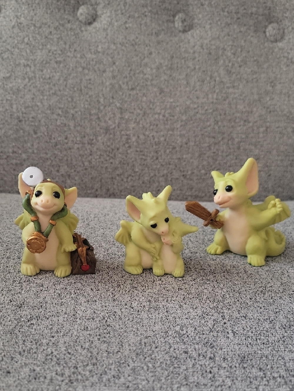 Set of 3 Vintage Pocket Dragons - Handmade 1997/1999